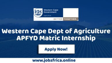 Western Cape Dept of Agriculture APFYD Matric Internship
